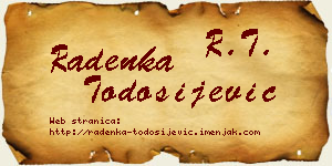 Radenka Todosijević vizit kartica